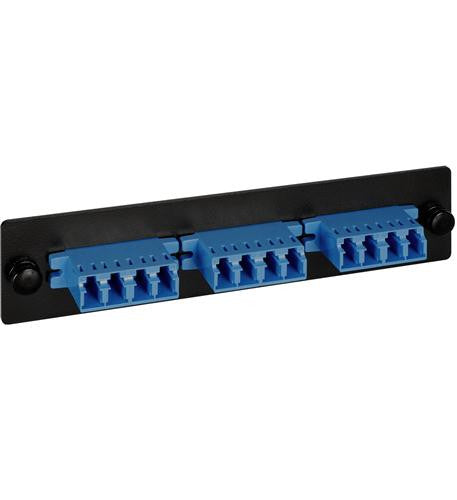 Adapter Panel, 6-Duplex Lc, Mm-Sm, Black